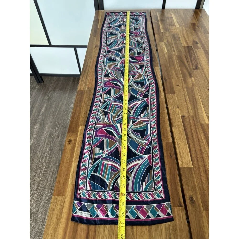 Adrienne Landau Scarf Multicolor Scandi Girl Office Handbag Scarf Abstract Print